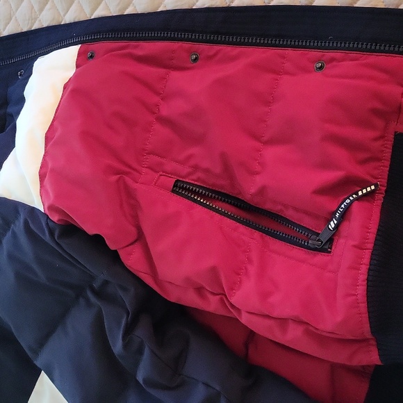 TOMMY HILFIGER PUFFER FUR HOODIE JACKET (color is way vivid n person) - Picture 11 of 11